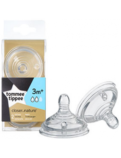 Tommee tippee tetine nature moyenne flow 3m+