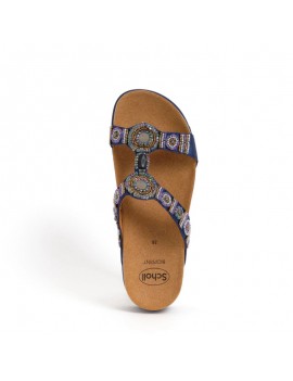 Scholl sabot rebecca bleu marine multi