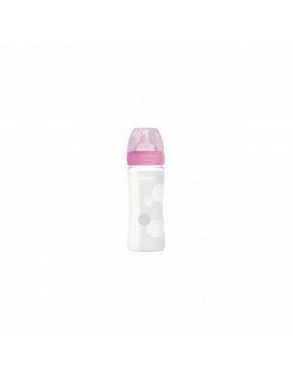 Chicco biberon en verre 240ml rose