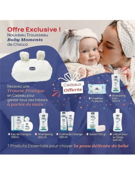 Chicco Coffret Baby Moments 7 Produits + Trousse Gratuit