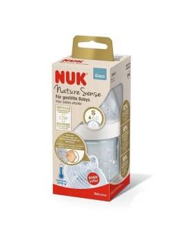 Nuk biberon nature sense 120ml en verre