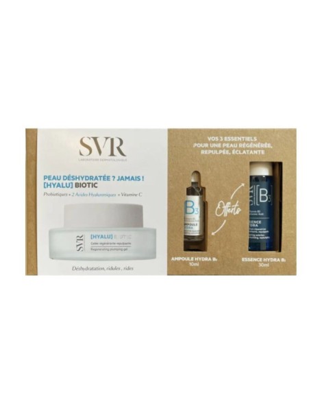 Svr coffret [hyalu] biotic gelee régénerante répulpante 50ml + [b3] ampoule hydra 10ml offerte + [b3] essence hydra 30ml offerte