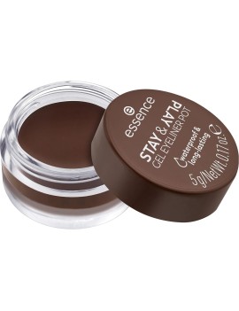 essence Eyeliner gel Stay & Play en pot Waterproof 02 brown