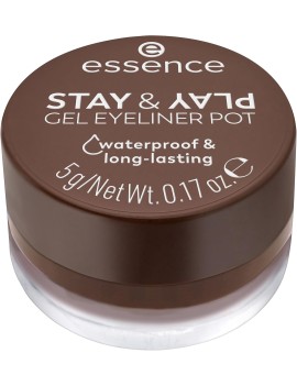 essence Eyeliner gel Stay & Play en pot Waterproof 02 brown