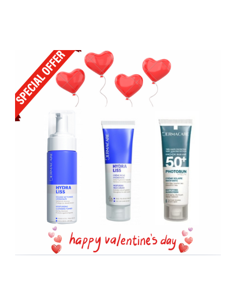 Dermacare pack homme hydraliss crème riche +  hydraliss mousse nettoyante 150ml +  photosun écran men spf50+