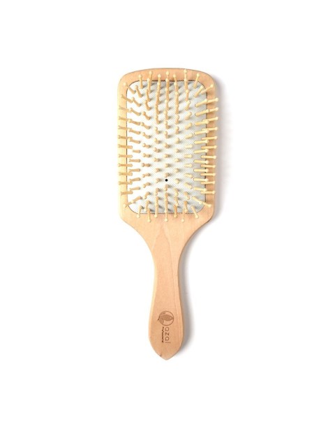 Azal brosse cheveux en bois carré grand modèle