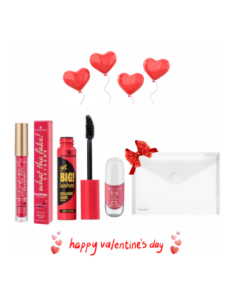 Essence mascara get big volume curl+Essence lip filler chili extract+essence vernis this is me 02 + trousse gratuit