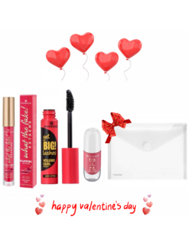 Essence mascara get big volume curl+Essence lip filler chili extract+essence vernis this is me 02 + trousse gratuit