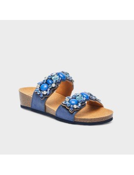 Scholl sabot palma 2 straps bleu p41