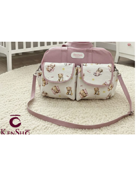 sac maternité mustela rose