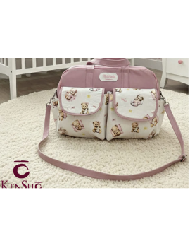 sac maternité mustela rose