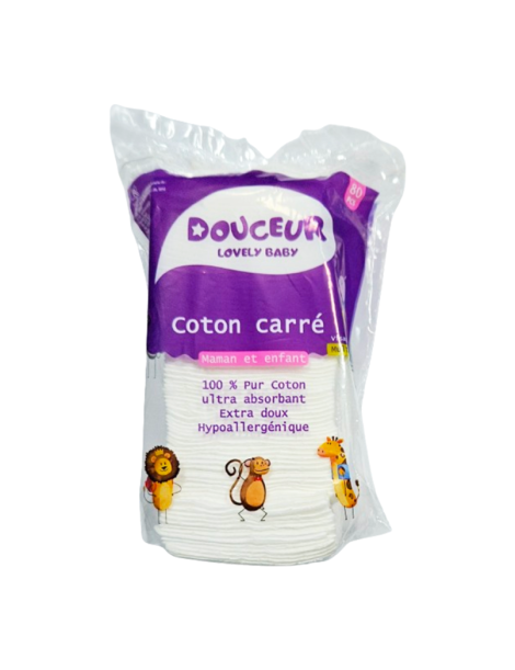 Douceur baby coton carre 80 pcs