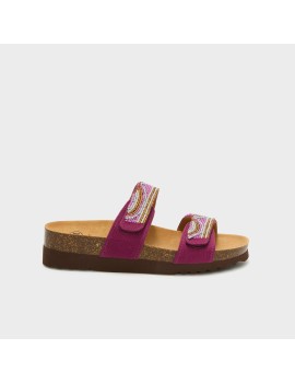 Scholl sabot classique bordeau multi