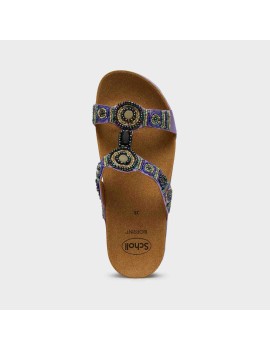 Scholl Stella lilas et perles