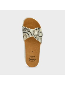 Scholl sabot strace 1strap blanc